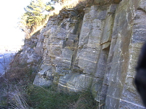10 Mylonitic rocks in roadcut along I-285
